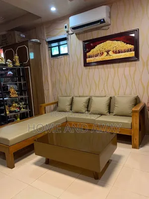 Wooden L Sofa Chairs From 1,500,000/- In Any Colour of Choice.