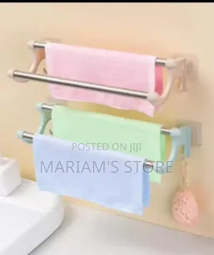 Stainless Steel Bathroom Towel Holder With Magic Suction Cups