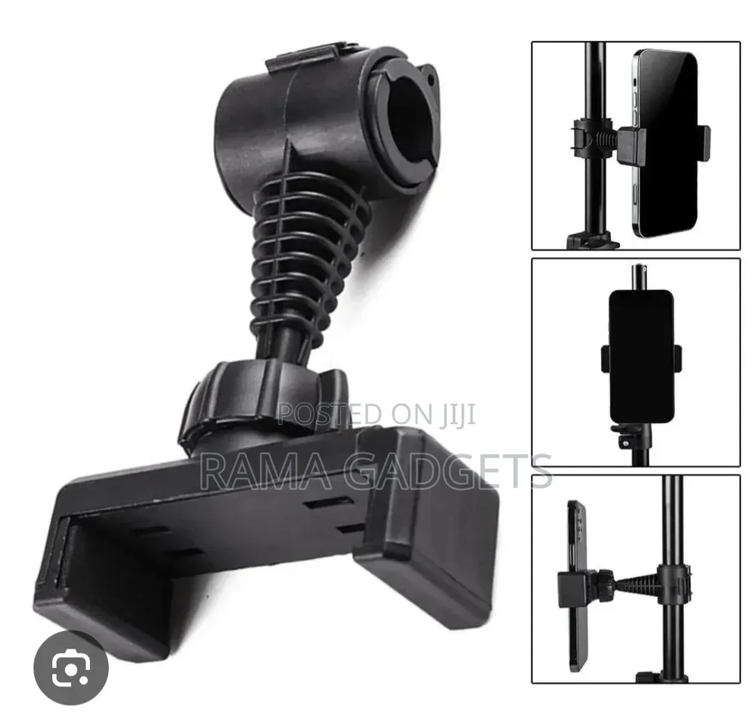 Multifunctional 360-Degree Rotating Mobile Phone Clamp.