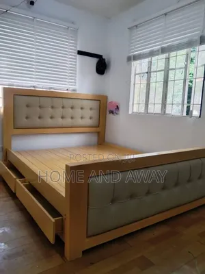 Storage Wooden Beds 5 by 6 From 850,000/- With Delivery on Order Only