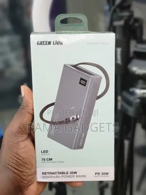 Green Lion Retractable 35w 20000mah Power Bank.