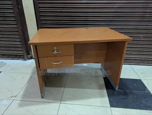 Second Hand Office Desk, 110cm // 1.1 Metres With Two Fixed Drawers