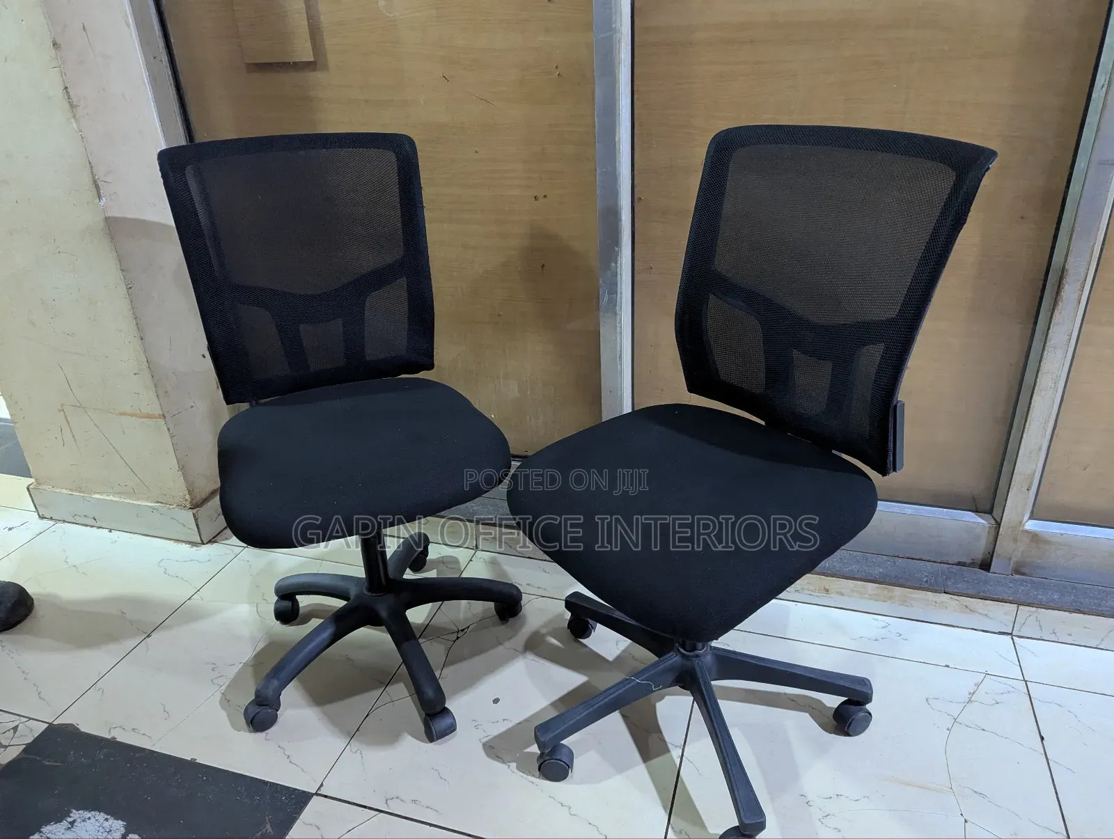 Armrets- Free Mesh Back Chairs With Adjustable Height, Price for Each