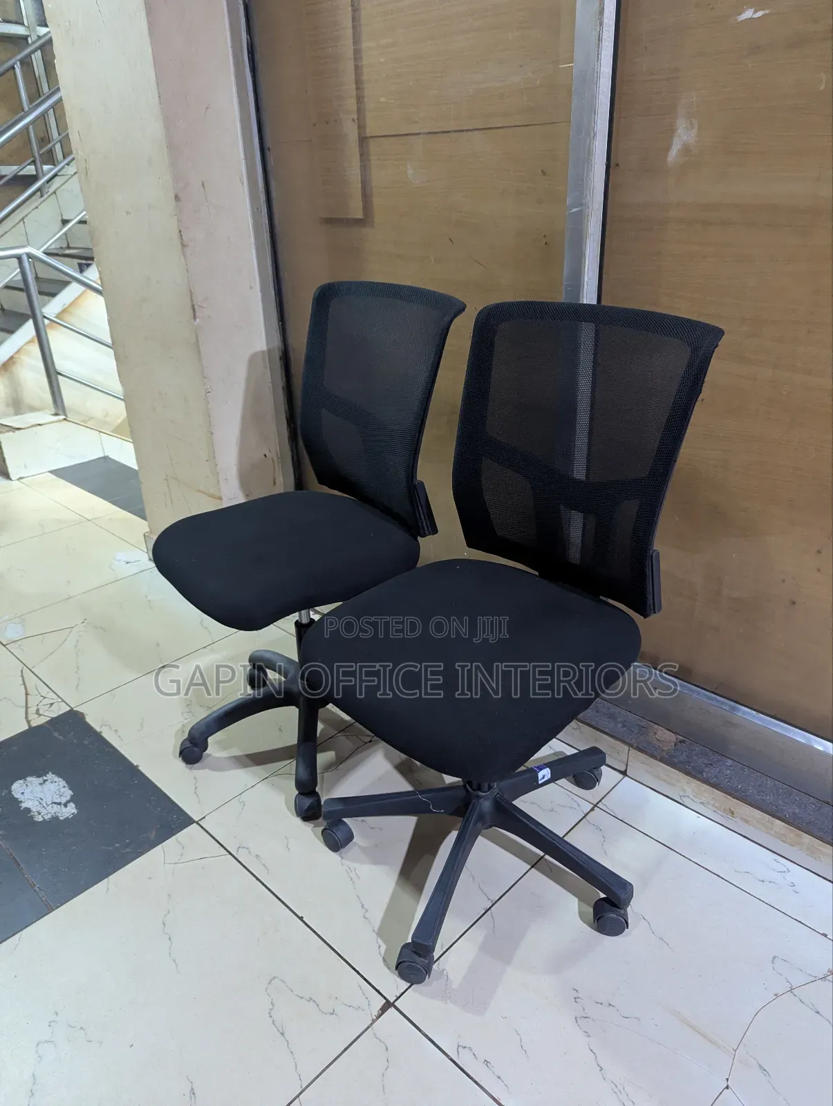 Armrets- Free Mesh Back Chairs With Adjustable Height, Price for Each