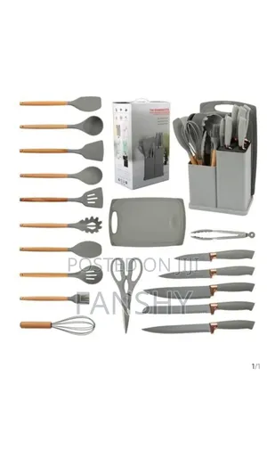 Original 18 Pieces Silicone Knife Set - Multi Colors