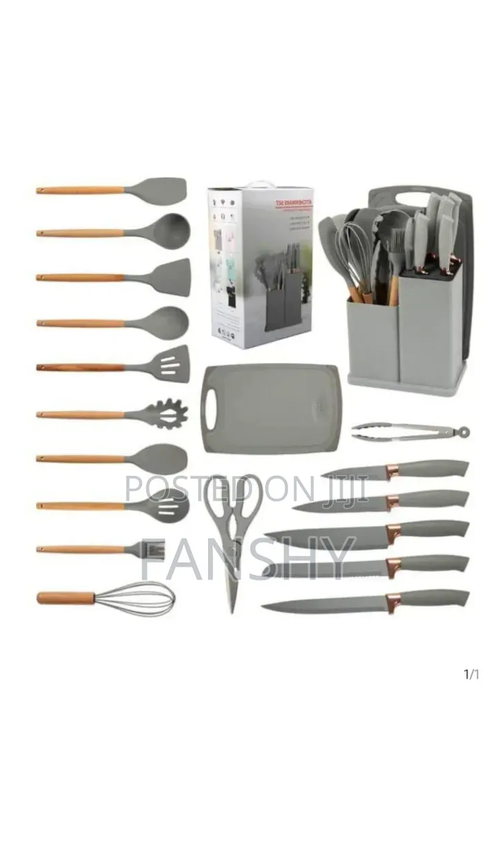 Original 18 Pieces Silicone Knife Set - Multi Colors