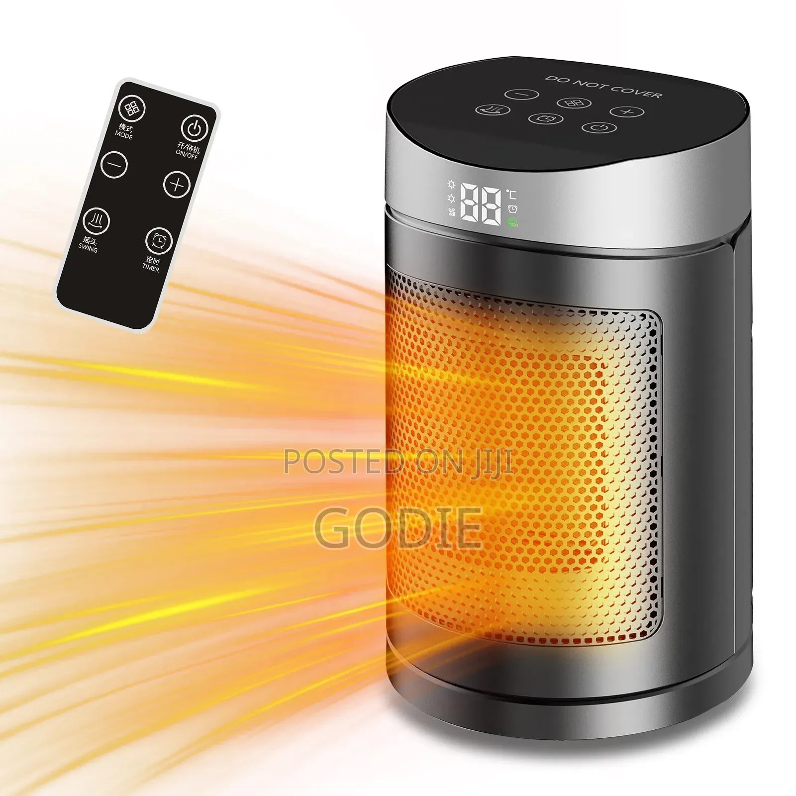 Compact Electric Ceramic Space Heater/ Fan Heater