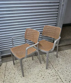 Modern Rattan Plastic Chair ~ 2 Pc