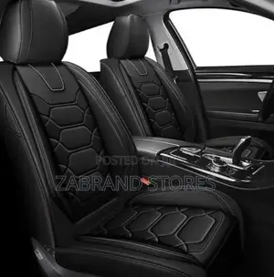 5 Seater Car Seat Cover Leather Black