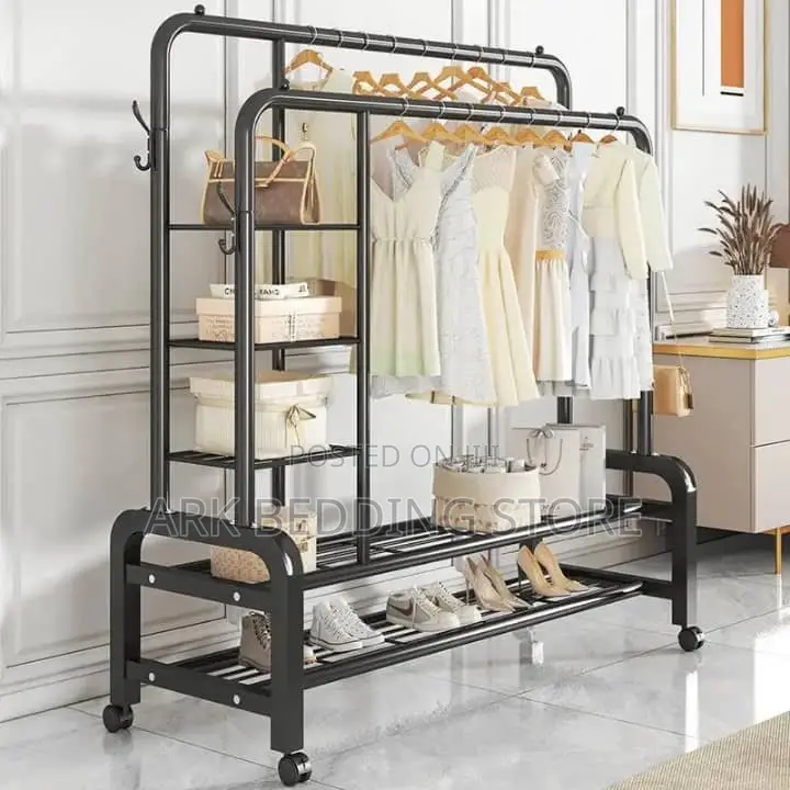 Rolling Apparel Stand Cloth Rack