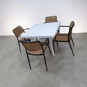 Patio Indoor Outdoor Plastic Table and Chairs Plastic Table and Chairs