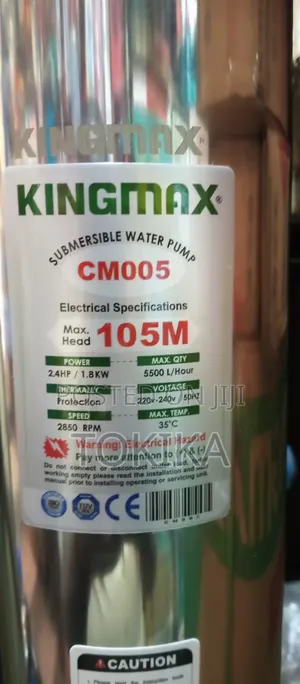 Kingmax Submersible Water Pump 105 Meters (329.6 Feet) Heavy Duty