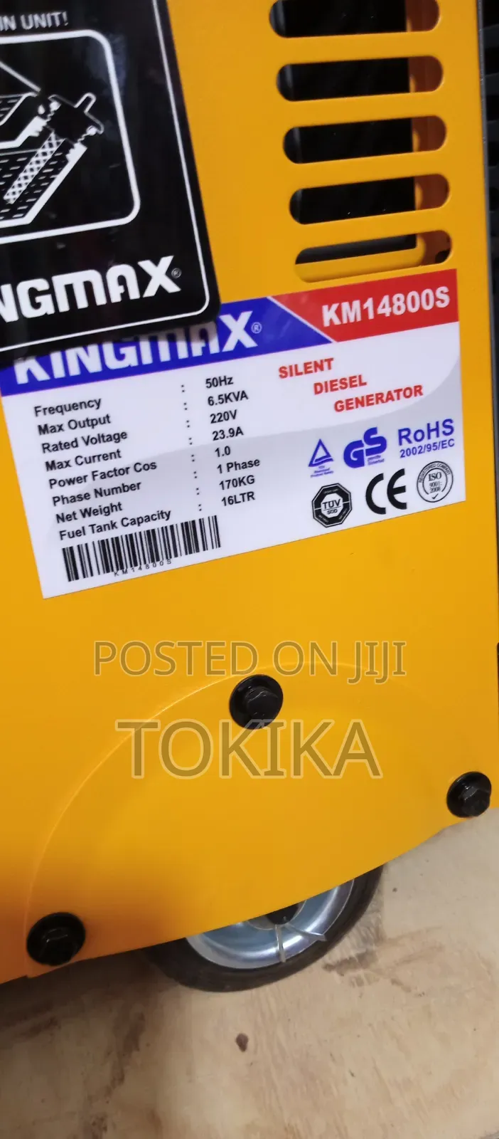 Kingmax Diesel Generator 6.5kva