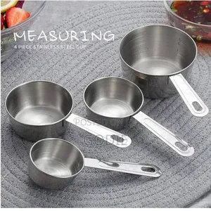 4-Piece Stainless Steel Measuring Cup Set