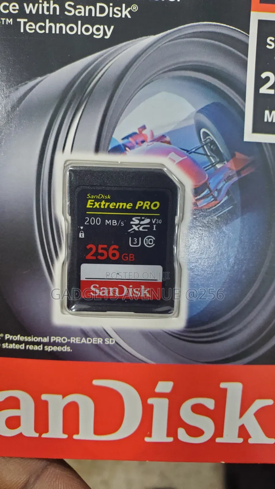 256gb Sandisk Extreme Pro SDXC Uhs-I Memory Card.