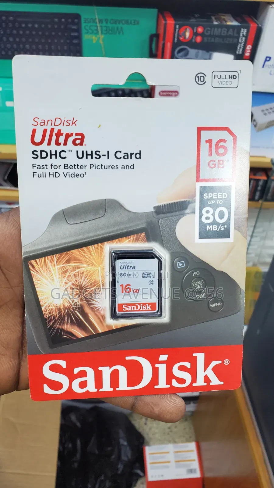 Sandisk Ultra SDHC Uhs-I 16gb Memory Card, Designed for Cameras