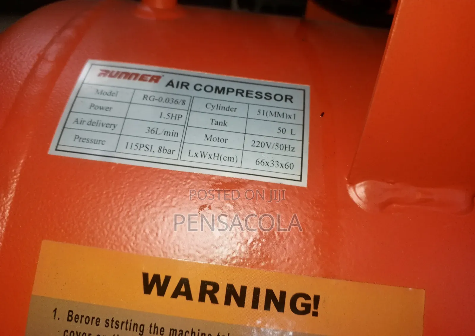 Air Compressor 50 Liters (Belt)