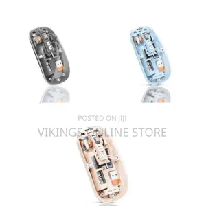 Green Lion Futuristic Transparent Wireless Mouse With Magnetic Cover