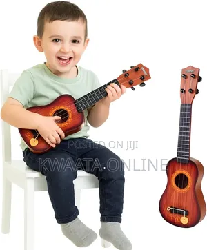 Guitar Toy, 4 Strings Acoustic Musical Instrument for Kids, 22 Cm9