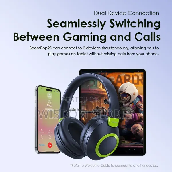 Oraimo Boompop2s Enc Over-Ear Wireless Headphones