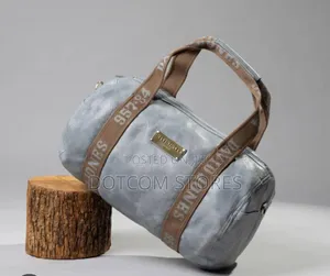 Beige David Jones Cylindrical Duffel Bag