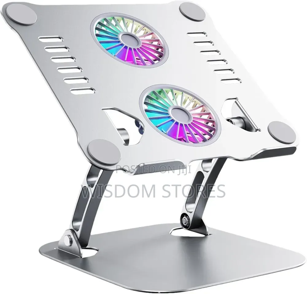 Adjustable Height Laptop Double Fan Metal Cooling Pad