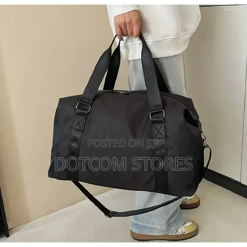 Black Polyester Duffel Bag