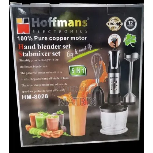 Hoffmans 4 in 1 Hand Blender With Whisk and Mincer