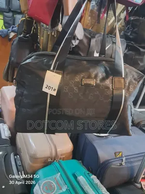 Lv Black Duffle Travel Bag