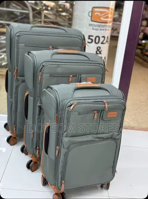 Set Of Fabric Luggage Suitcases