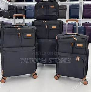 Set Of Fabric Luggage Suitcases