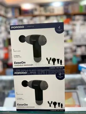 Porodo Easeon Handheld Massager With 4 Interchangeable Heads