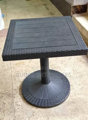 Square Outdoor Table ~ Black