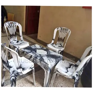 Table + 4 Chairs ~ Swirl Pattern.