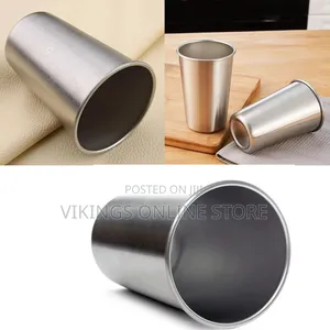 12 PCS 200mls Stainless Steel Pint Cups Water Glass - Silver