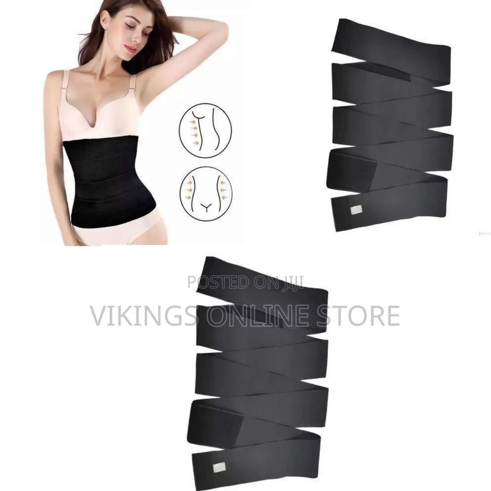 Versatile Compression Waist Wrap and Snatch Bandage - Multicolor