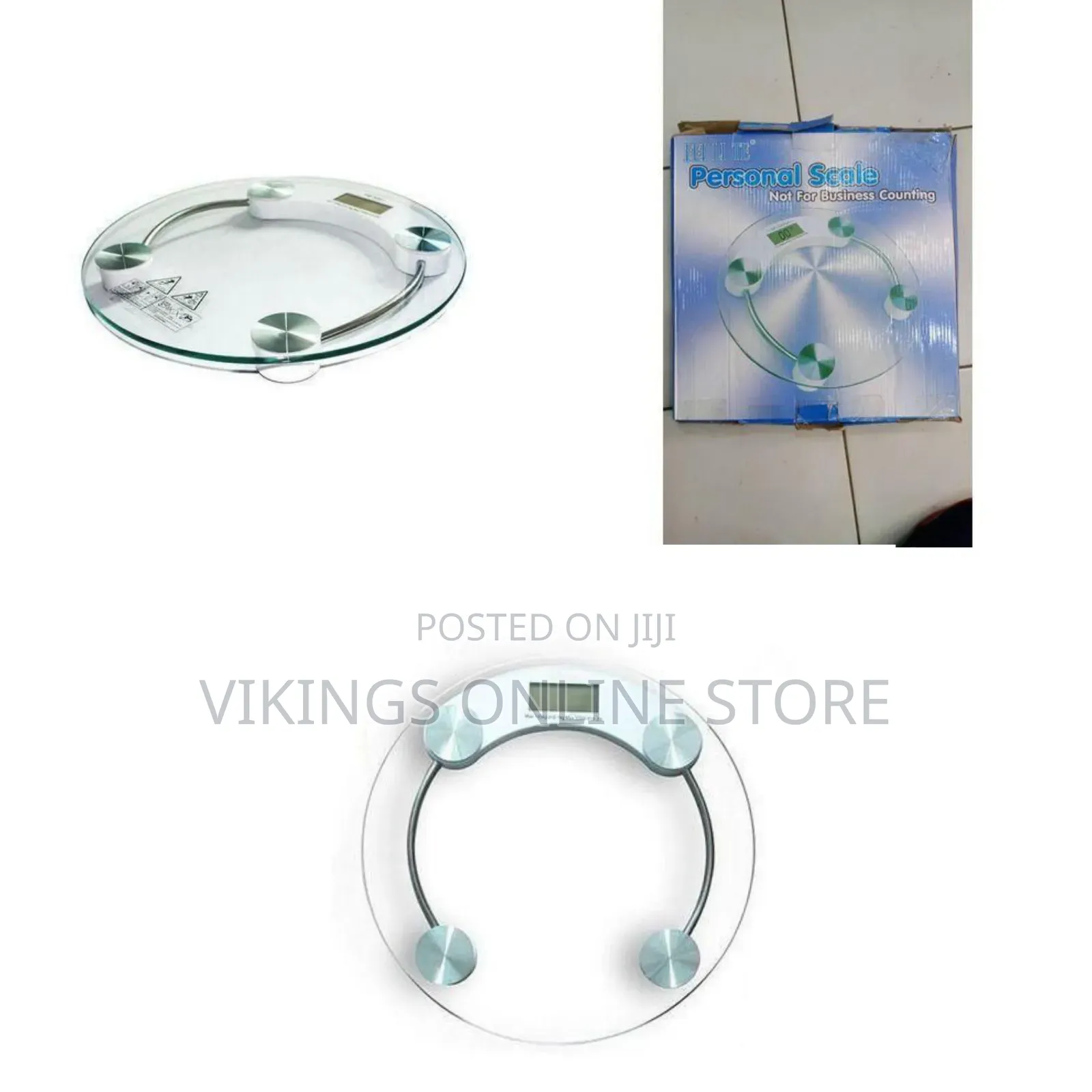 Sleek Circular Digital Bathroom Scale With Tempered Glass Platform