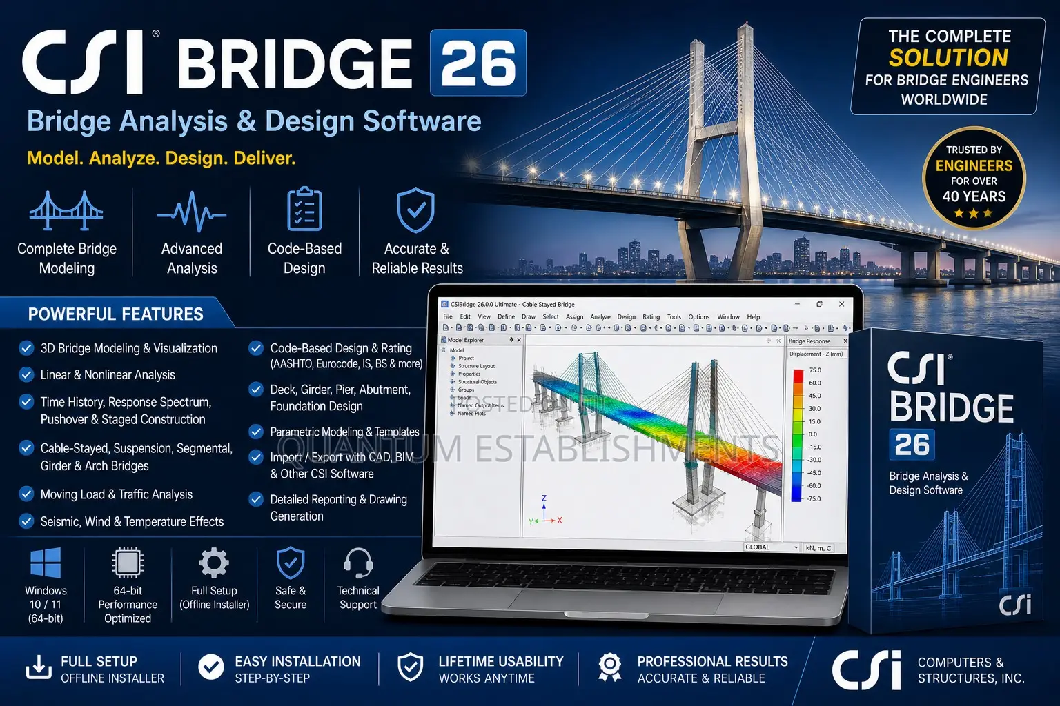 Csi Bridge 26 | Bridge Analysis Design Software | Full Setup