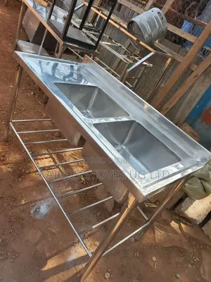 Large Double Stainless Steel Fabricated Commercial Sink(Heavy Duty)