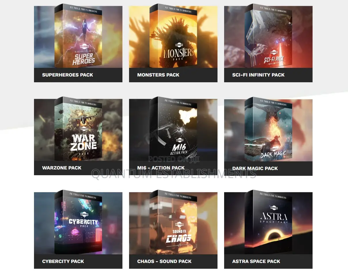 Bigfilms Blockbuster Effects Pack | Vfx, Luts -Cinematic Assets Bundle