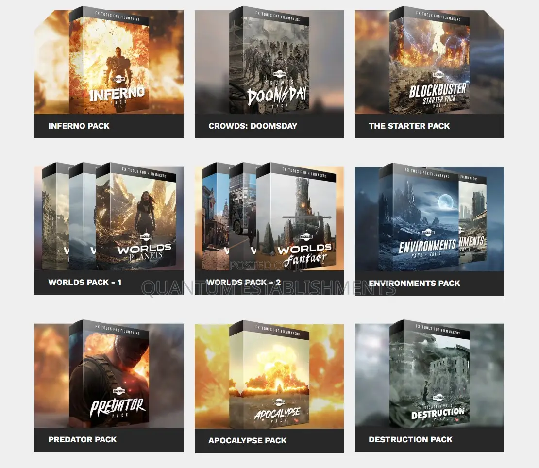 Bigfilms Blockbuster Effects Pack | Vfx, Luts -Cinematic Assets Bundle