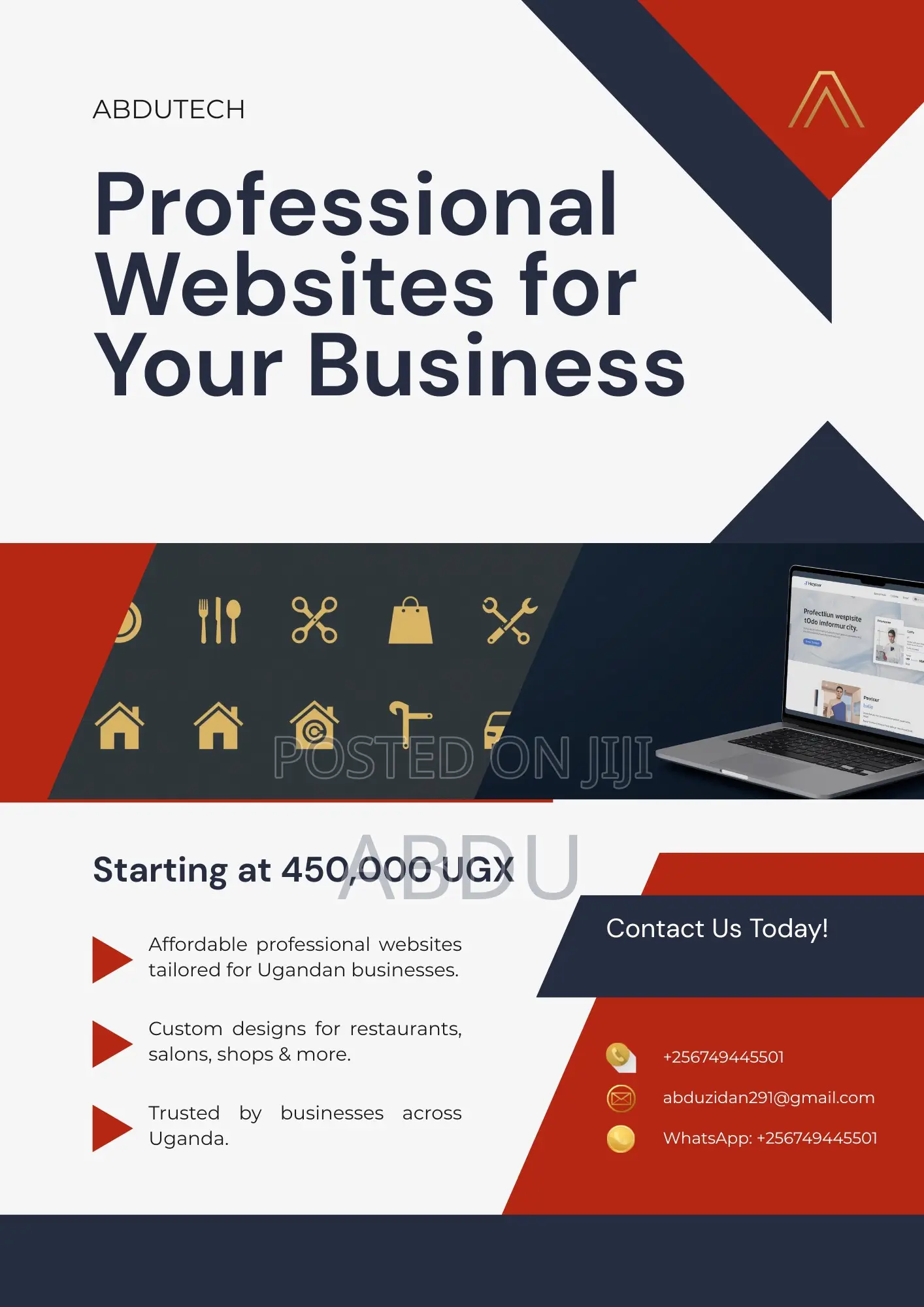 Professional Business Website – From 450,000 Ugx