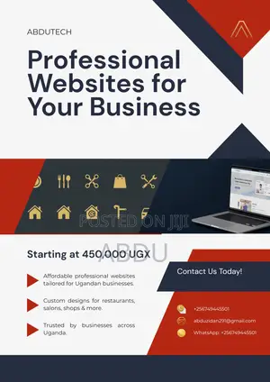 Professional Business Website – From 450,000 Ugx