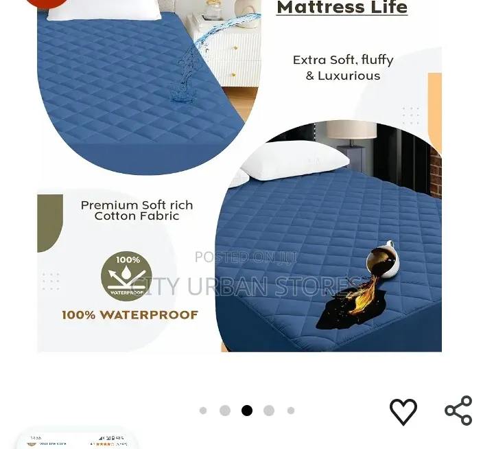 Light Blue Mattress Water Proof Protector