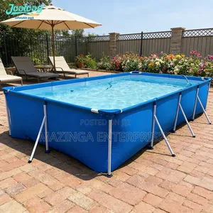 4.5mx2.2mx75cm Intex Rectanglar Metal Frame Above-ground Swimming Pool