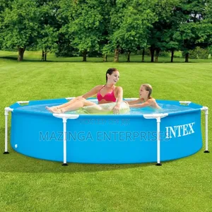Intex 8ft X 20-Inch or 2.4mtrs Round Metal Frame Swimming Pool