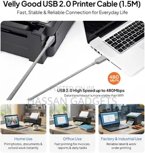 Usb Printer Cable 5 Meters- Usb 2.0