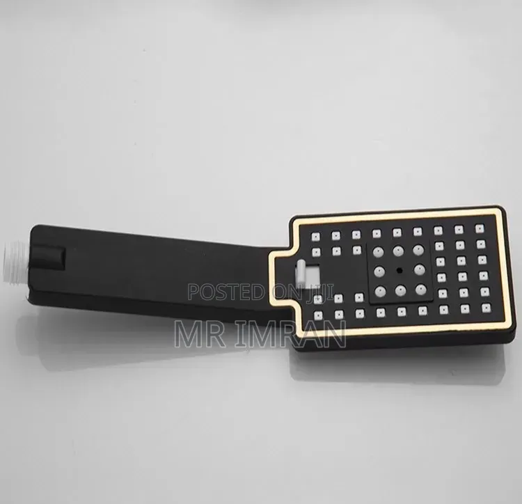 Modern Black And Gold Handheld Shower Head Set
