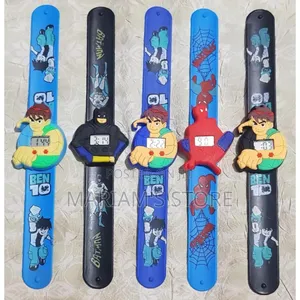 Themed Cartoon Children's Wristwatches With Digital Displays.