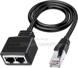 Ethernet Cable Splitter, 1 Male to 2 Female Ethernet Splitter , Rj45